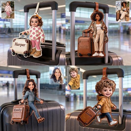 Étiquette de Bagage Personnalisée - Photo Personnalisée
