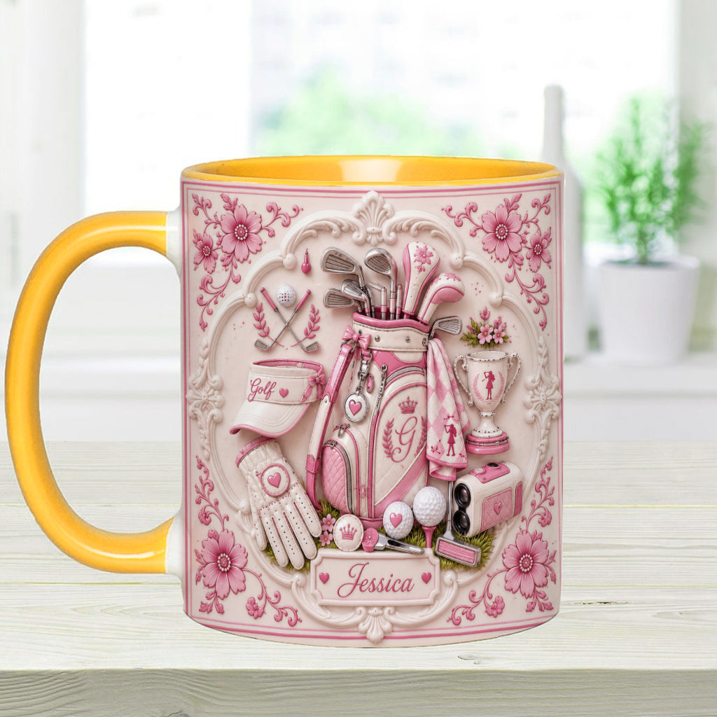 Live Love Golf - Personalized Golf Accent Mug