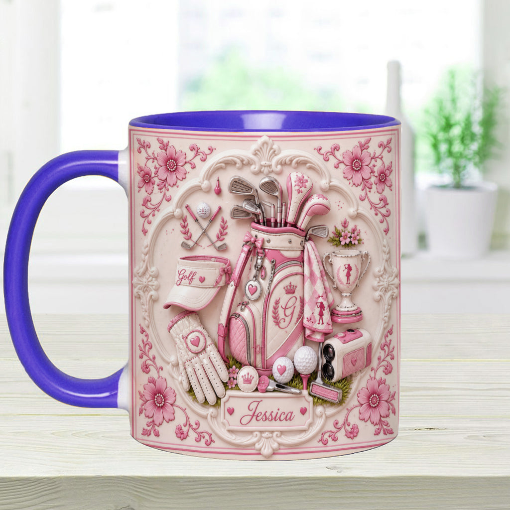 Live Love Golf - Personalized Golf Accent Mug