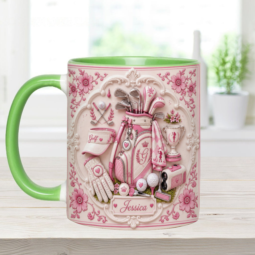 Live Love Golf - Personalized Golf Accent Mug