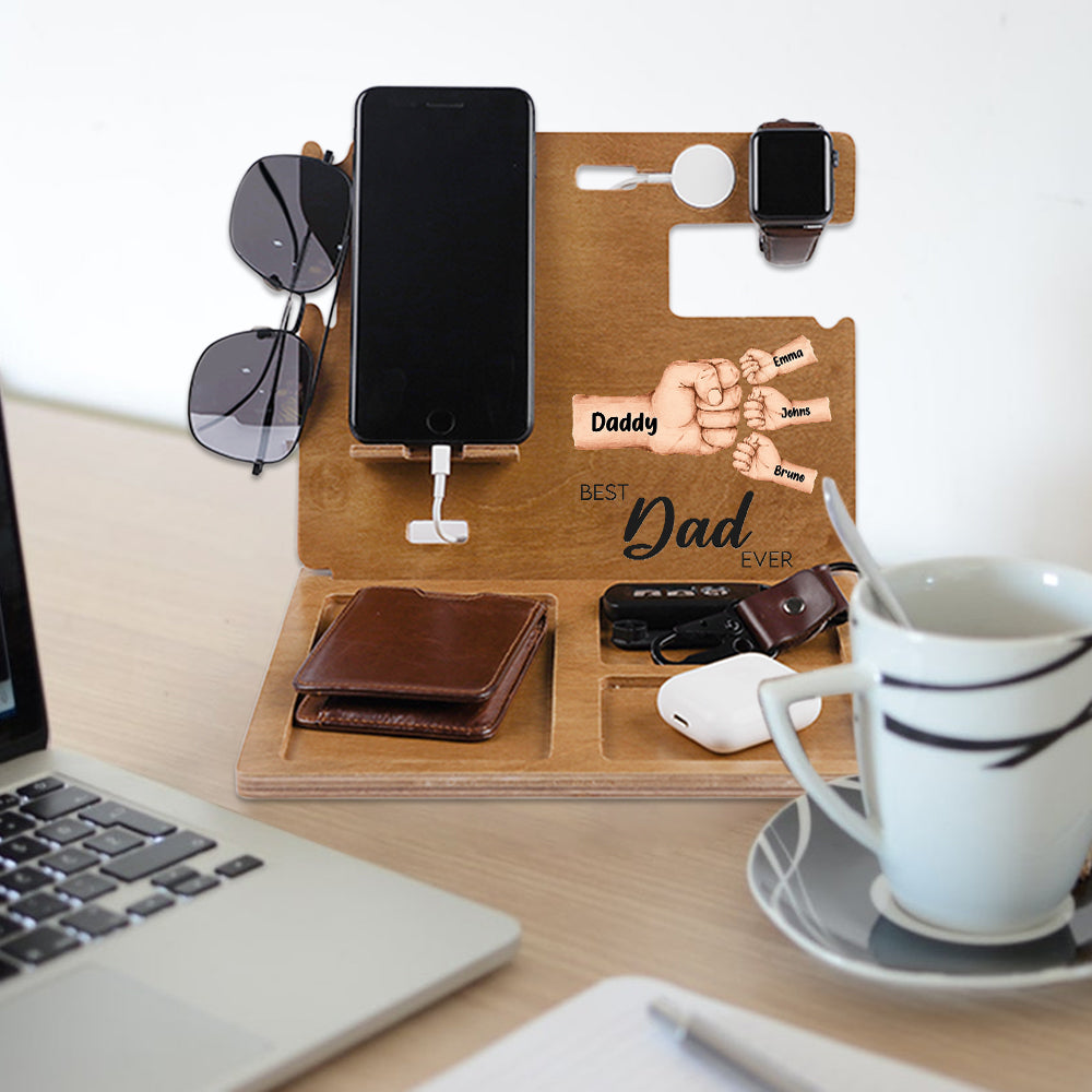 Meilleur papa du monde - Station d'accueil personnalisée pour papa