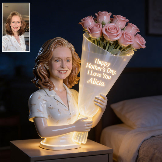 Joyeuse Fête des Mères - Lampe de Nuit LED Acrylique Personnalisée