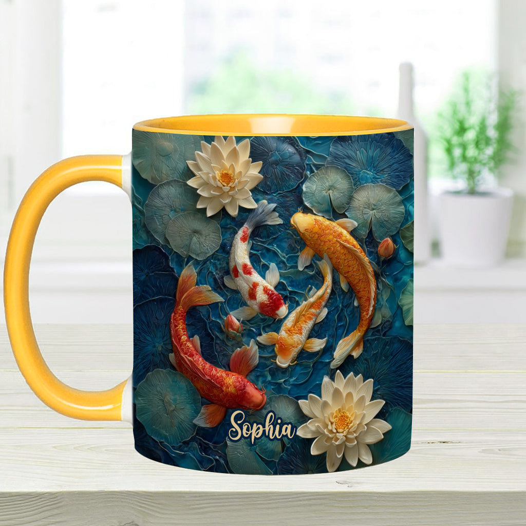 Beautiful Fish - Personalized Koi Fish Accent Mug