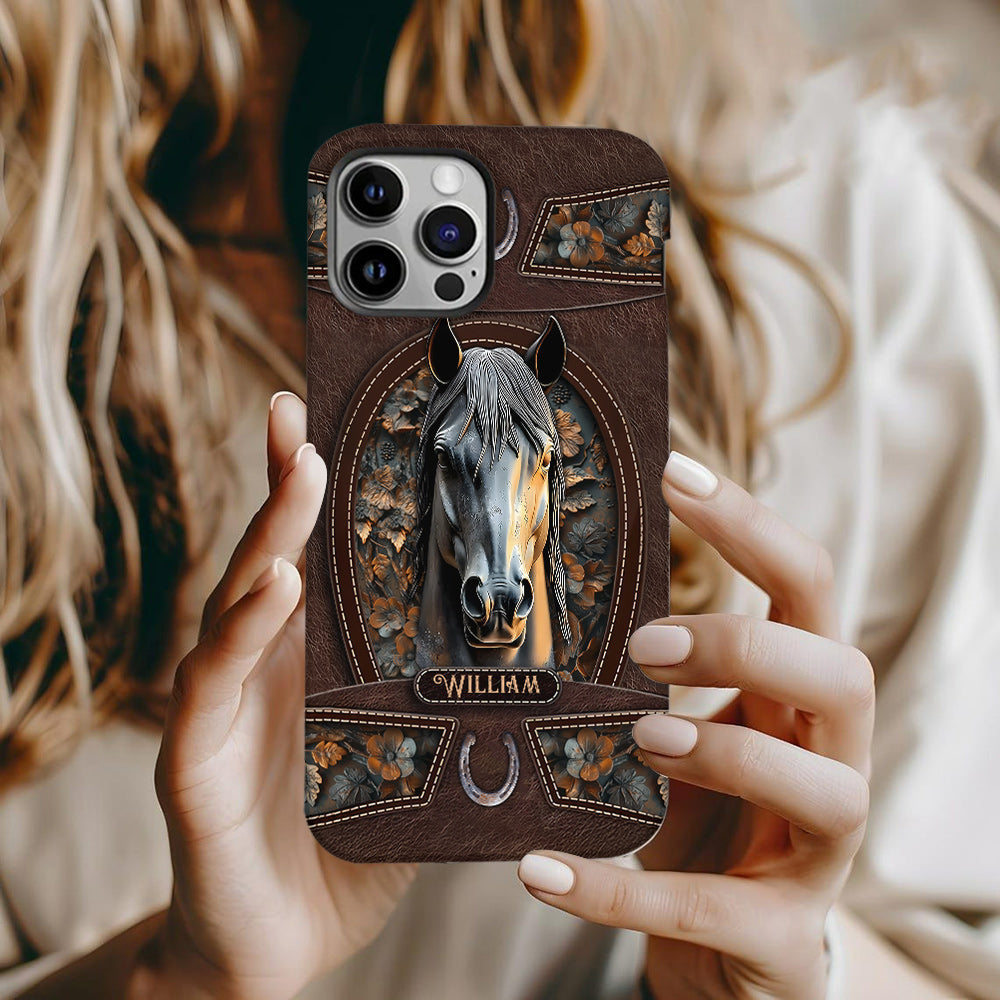 Love Horse - Personalized Horse Full Print Phone Case