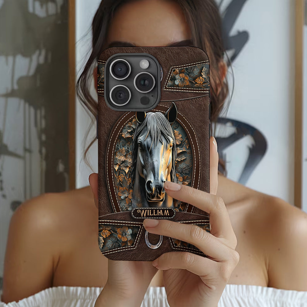 Love Horse - Personalized Horse Full Print Phone Case