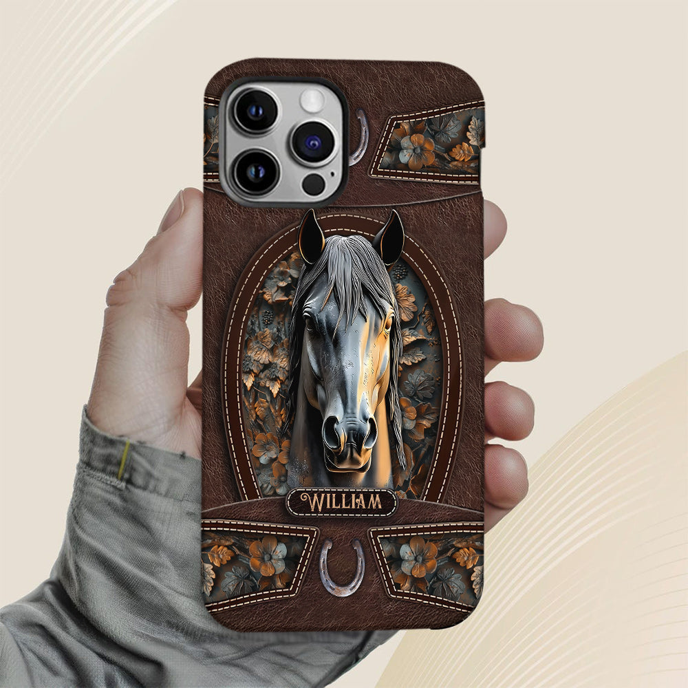 Love Horse - Personalized Horse Full Print Phone Case