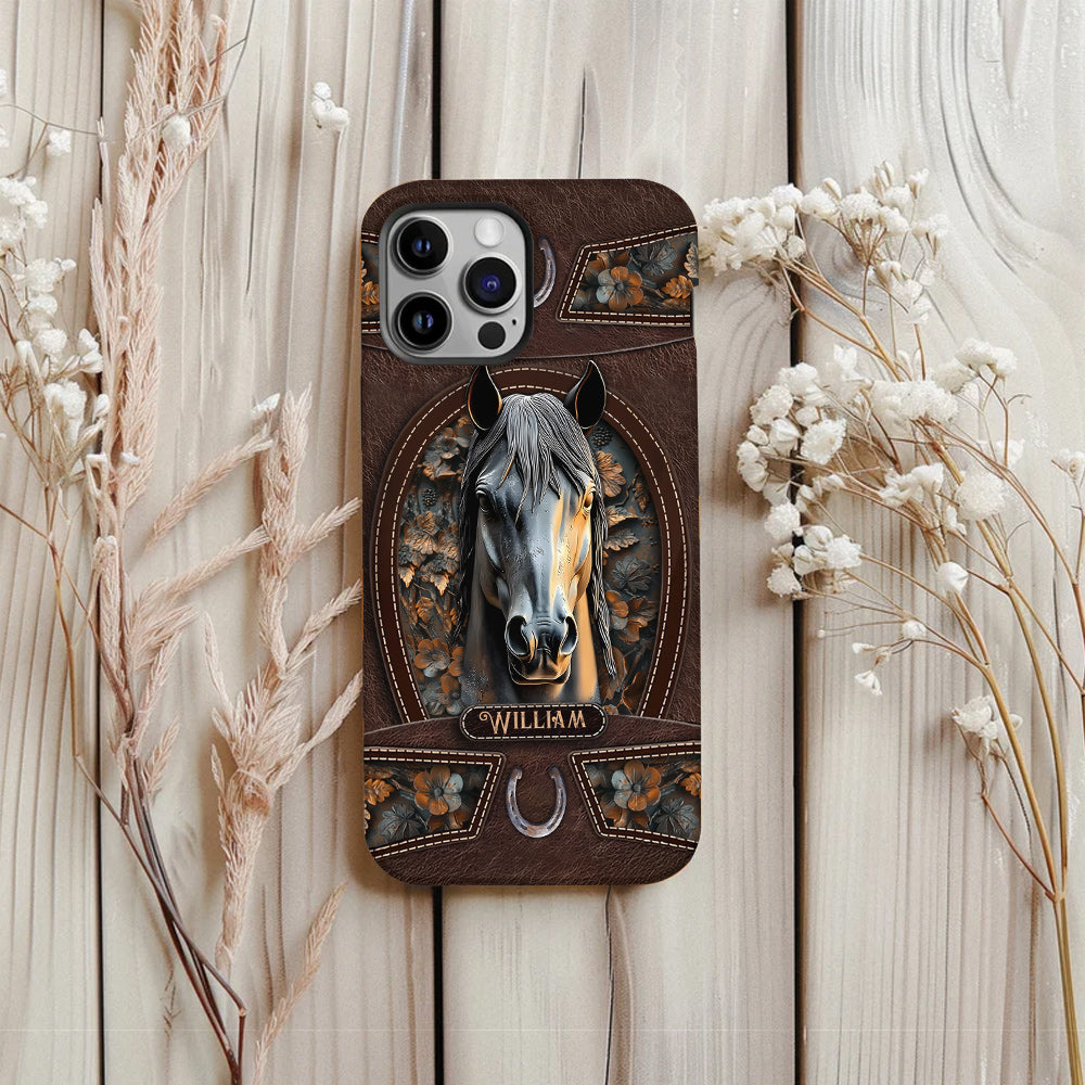 Love Horse - Personalized Horse Full Print Phone Case
