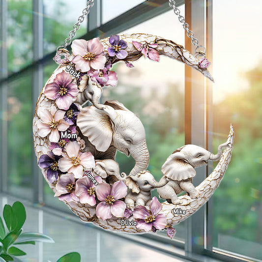 Meilleure maman du monde - Attrape-soleil personnalisé à suspendre à la fenêtre - Décoration « Mère maman » 