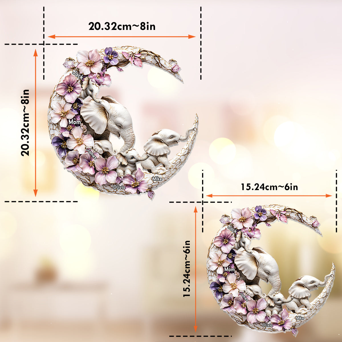 Best Mom Ever - Personalized Mother Window Hanging Suncatcher Ornament