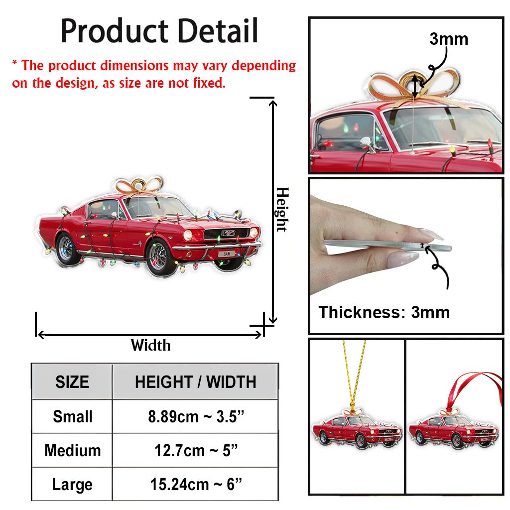 Ornement personnalisé pour passionné de voitures, à partir de n'importe quelle photo