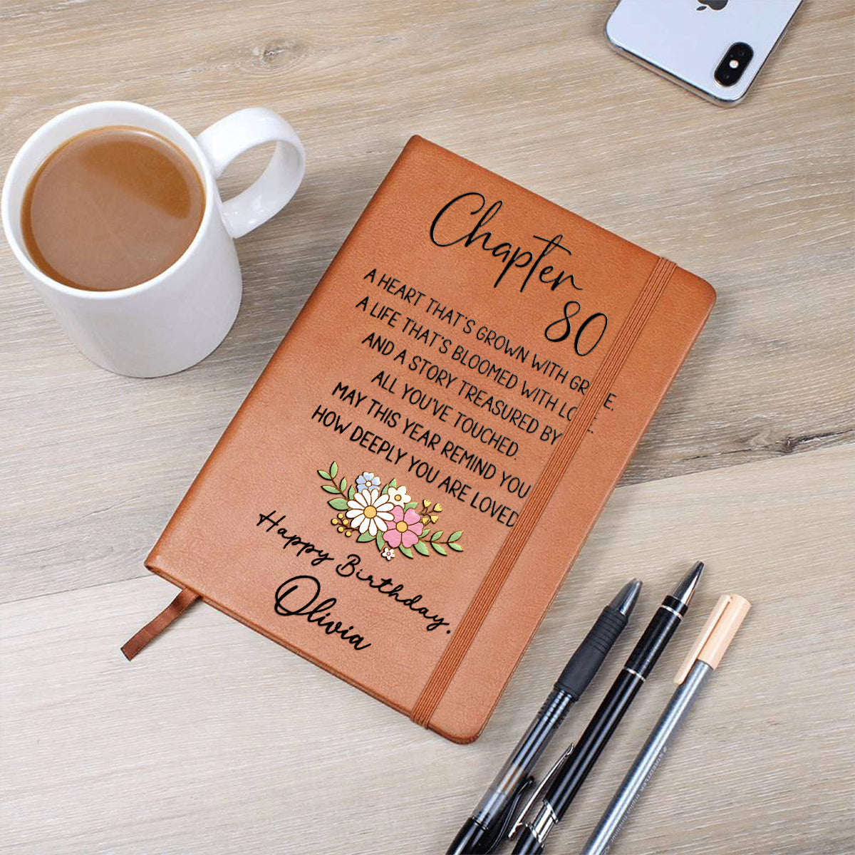 Birthday Gift - Personalized Birthday Leather Journal