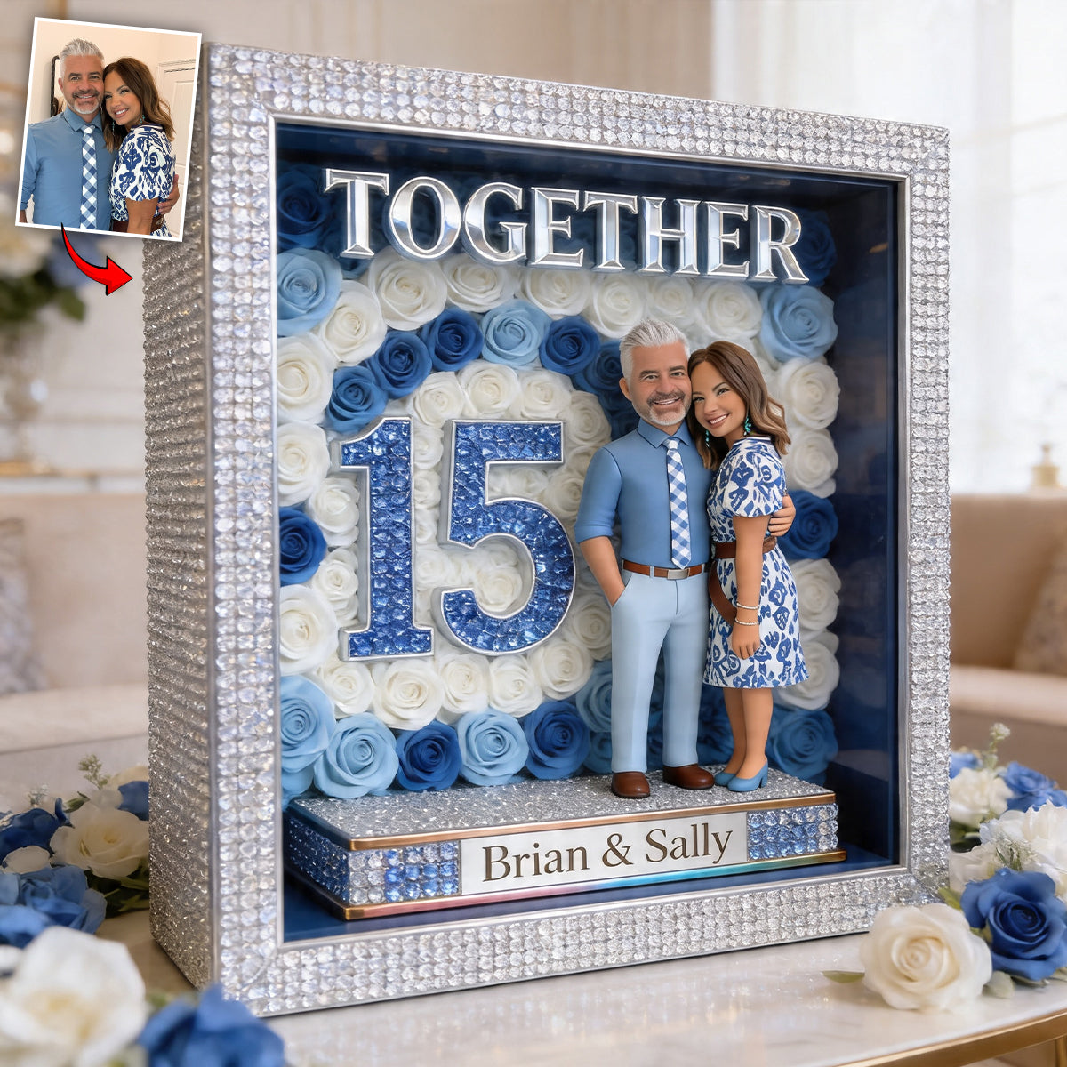Plaque Acrylique Personnalisée - Photo d'Anniversaire Personnalisée pour Couple