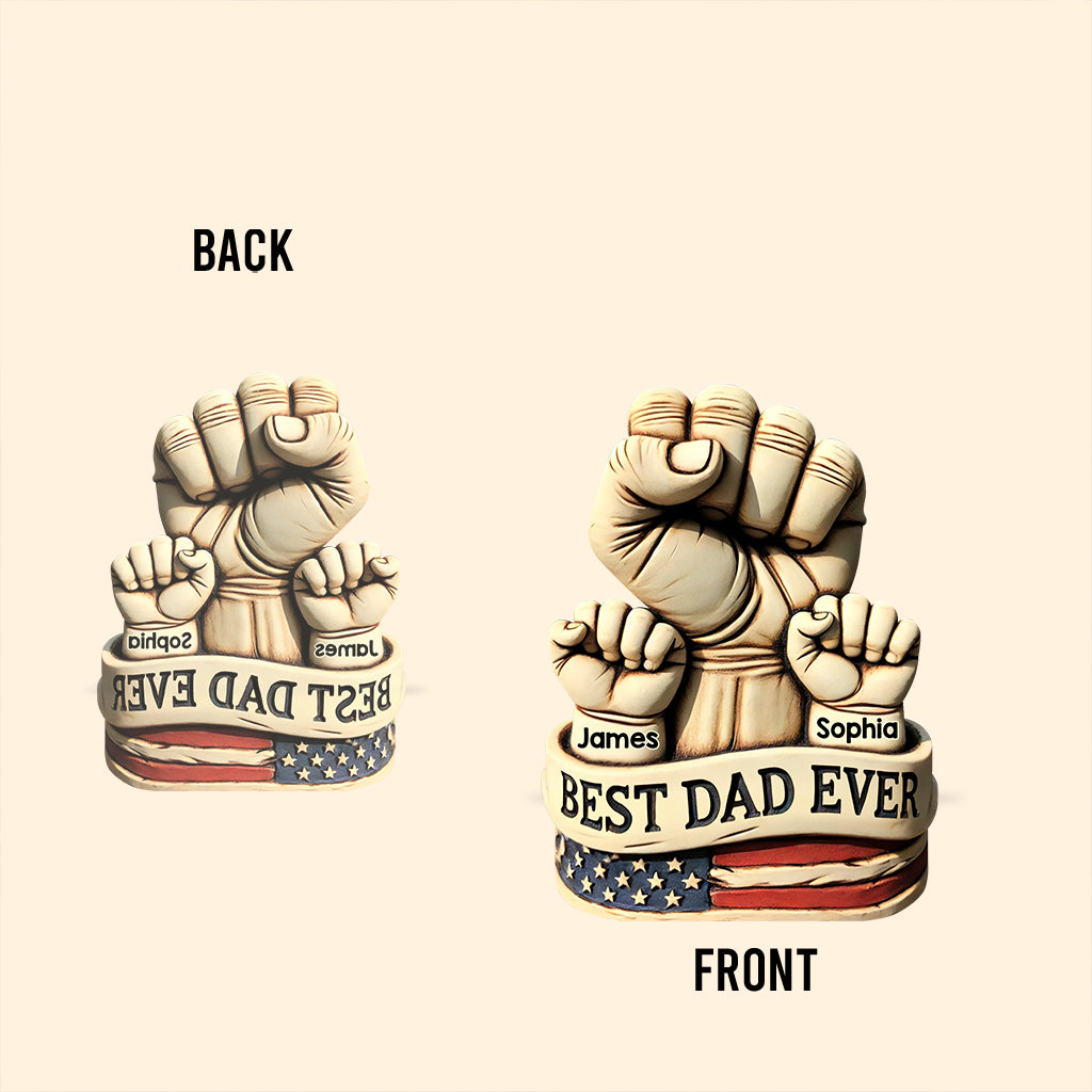 Mains de papa et enfants - Plaque acrylique personnalisée pour papa