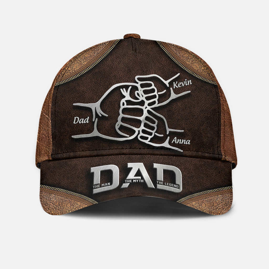 Dad The Man The Myth The Legend First Bump - Personalized Father Classic Cap