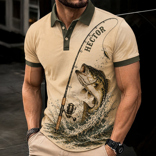 Love Fishing - Personalized Fishing Polo Shirt