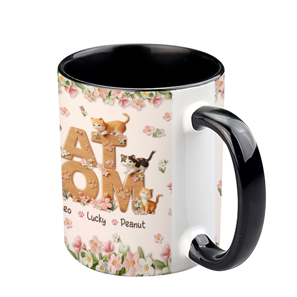 Cat Mom - Personalized Cat Accent Mug