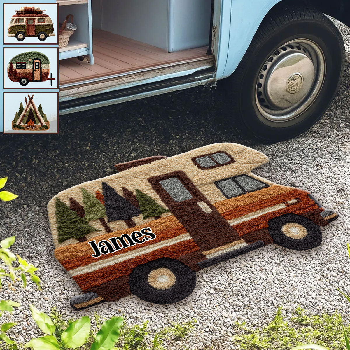 Our Adventure - Personalized Camping Non-Slip Tufted Rug