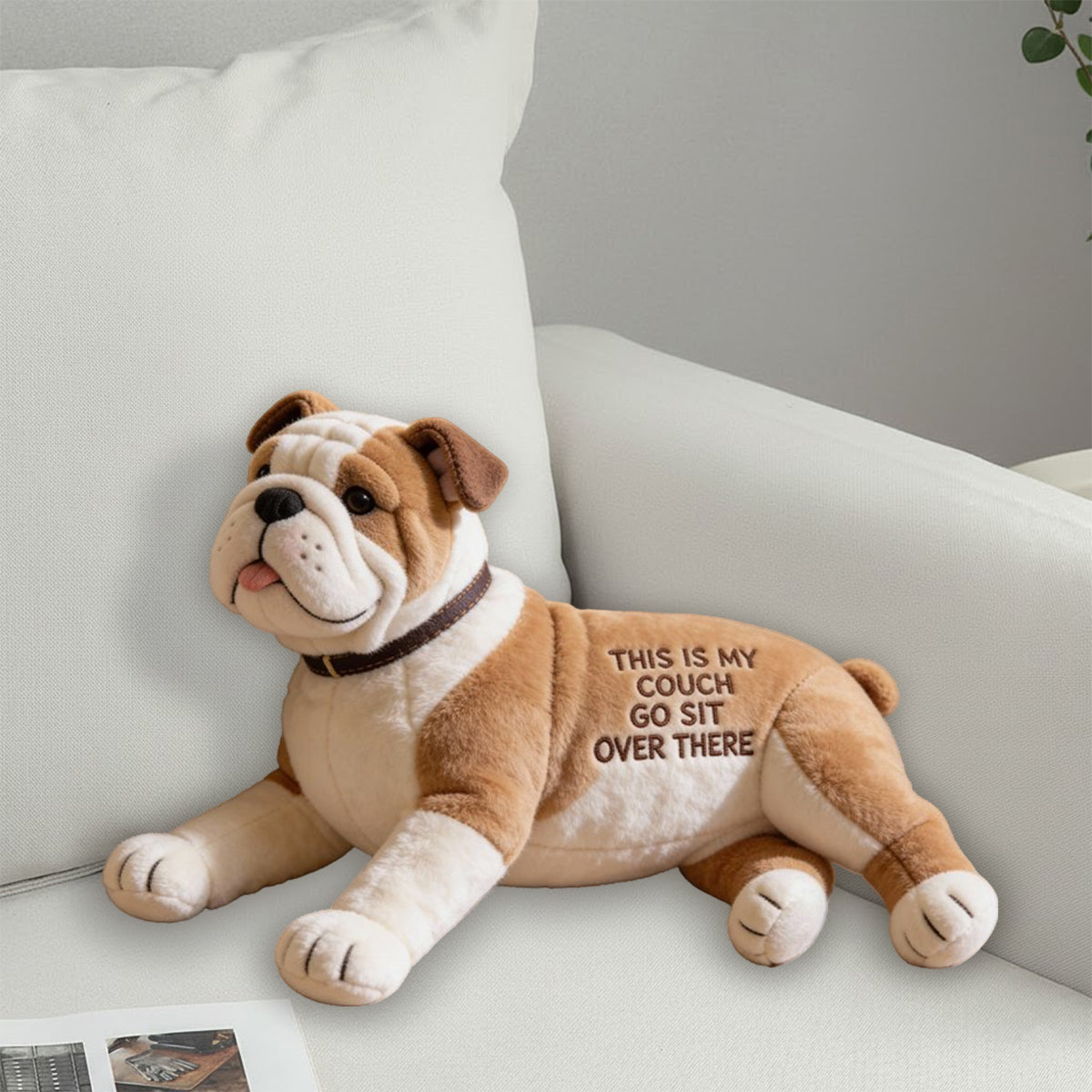 This Is My Couch - Personalized Dog Faux Fur Shaped Pillow