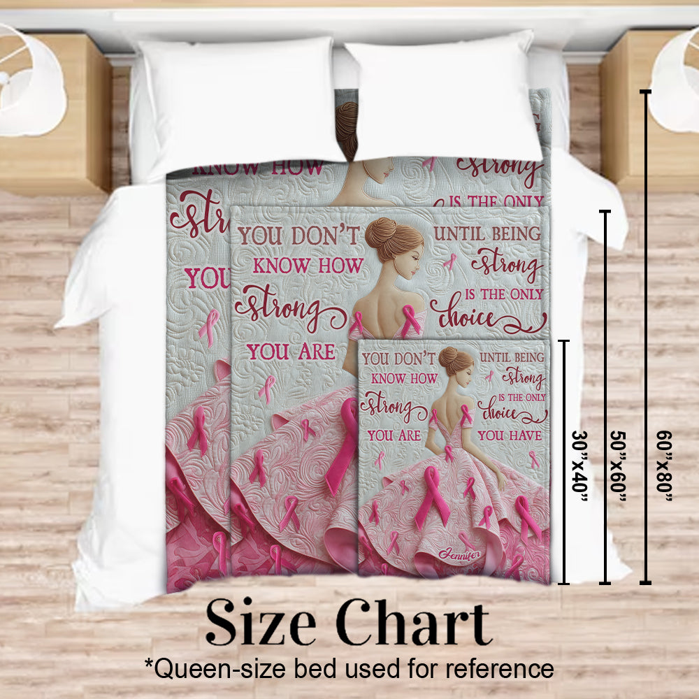 Tu es forte - Couverture personnalisée de sensibilisation au cancer du sein