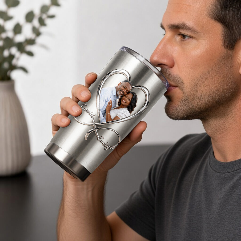 Tasse Infini Cœur Romantique - Tasse Personnalisée pour Couple