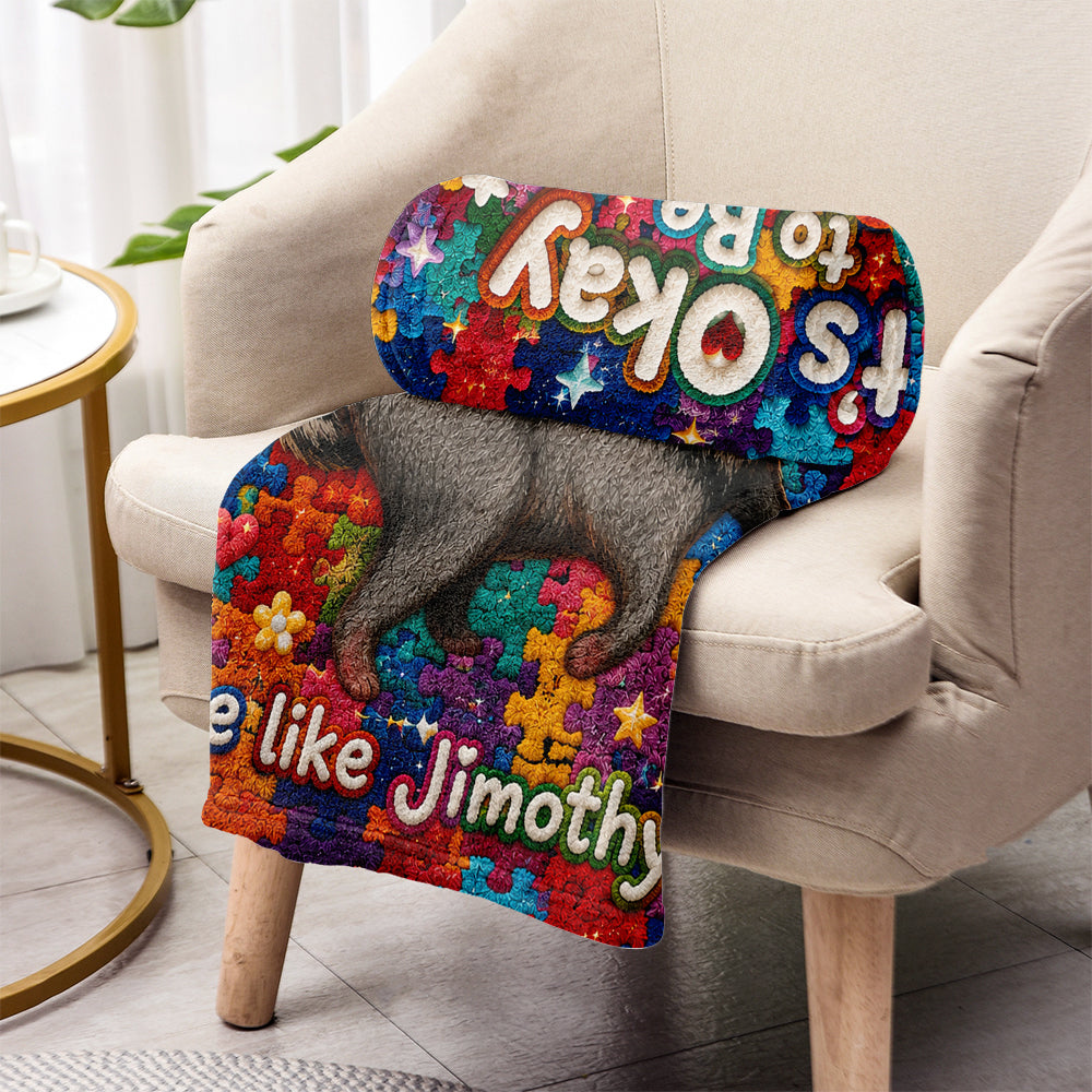 Be Different, Be Like Jimoth - Personalized Autism Awareness Blanket