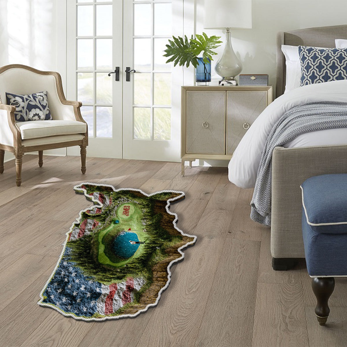 Pour l'amour du jeu - Tapis de golf personnalisé antidérapant et tufté