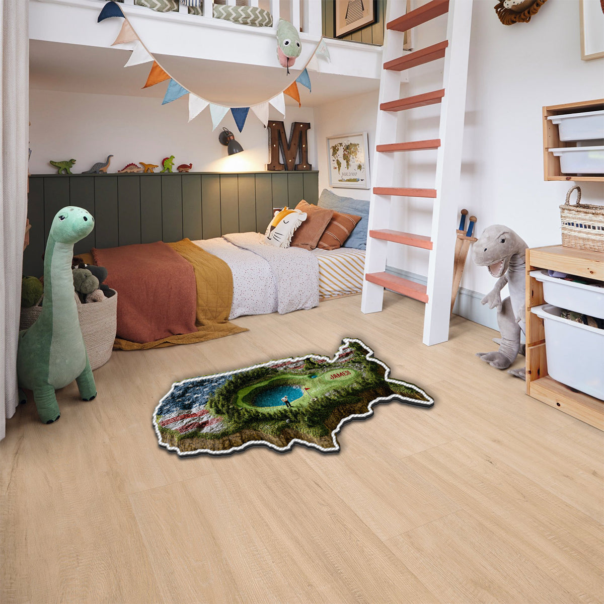 Pour l'amour du jeu - Tapis de golf personnalisé antidérapant et tufté