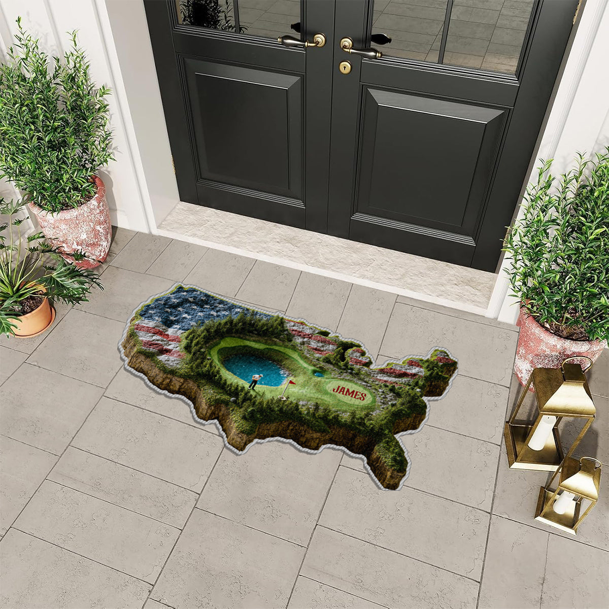 Pour l'amour du jeu - Tapis de golf personnalisé antidérapant et tufté