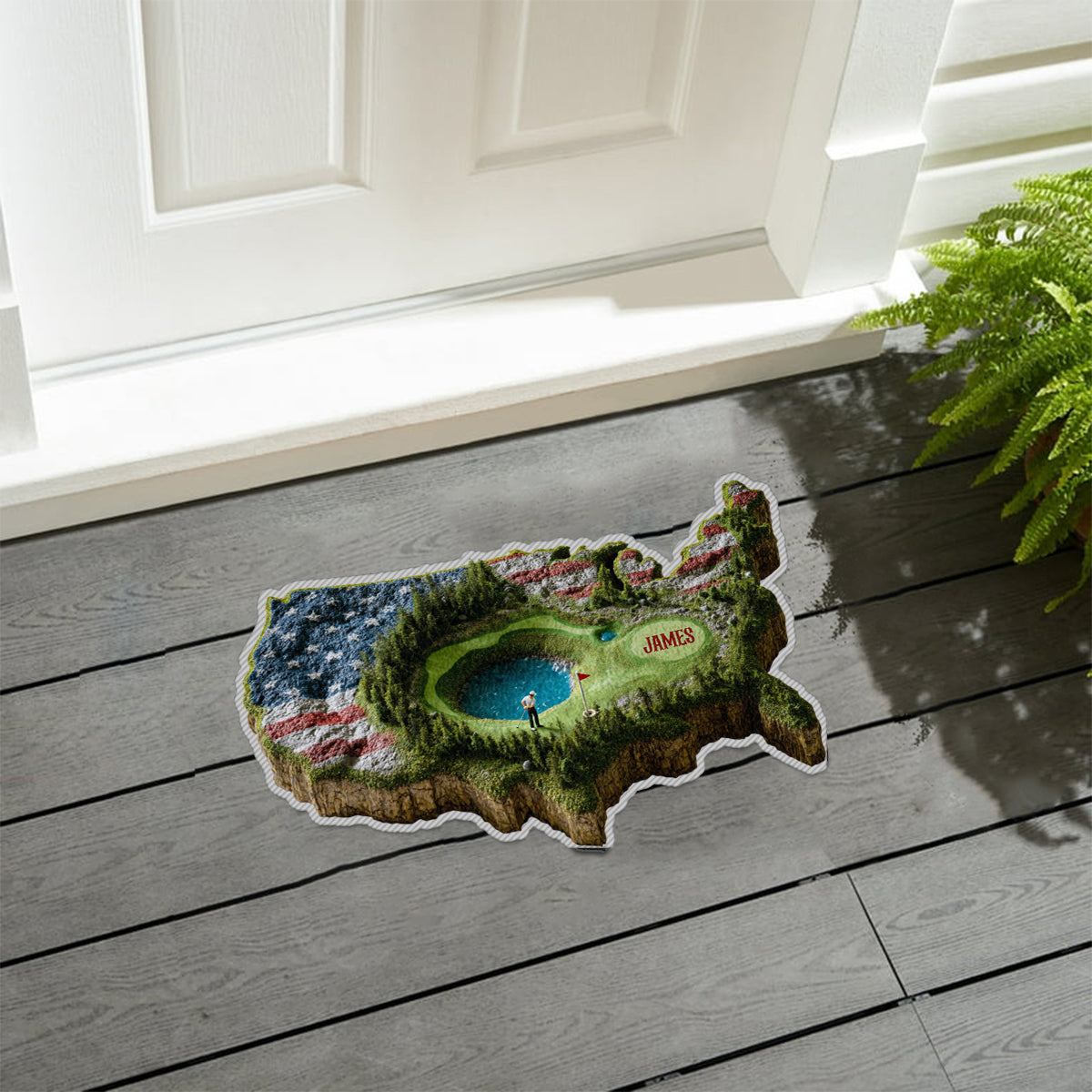 Pour l'amour du jeu - Tapis de golf personnalisé antidérapant et tufté