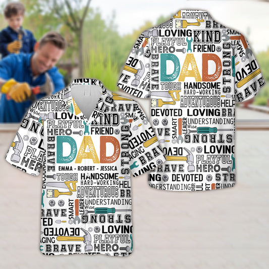 Best Dad Ever - Personalized Father Hawaiian Shirt