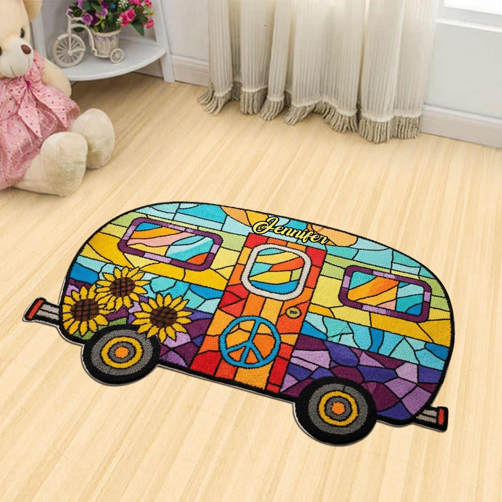 Paillasson/tapis de porte personnalisé Hippie Souls - Forme hippie