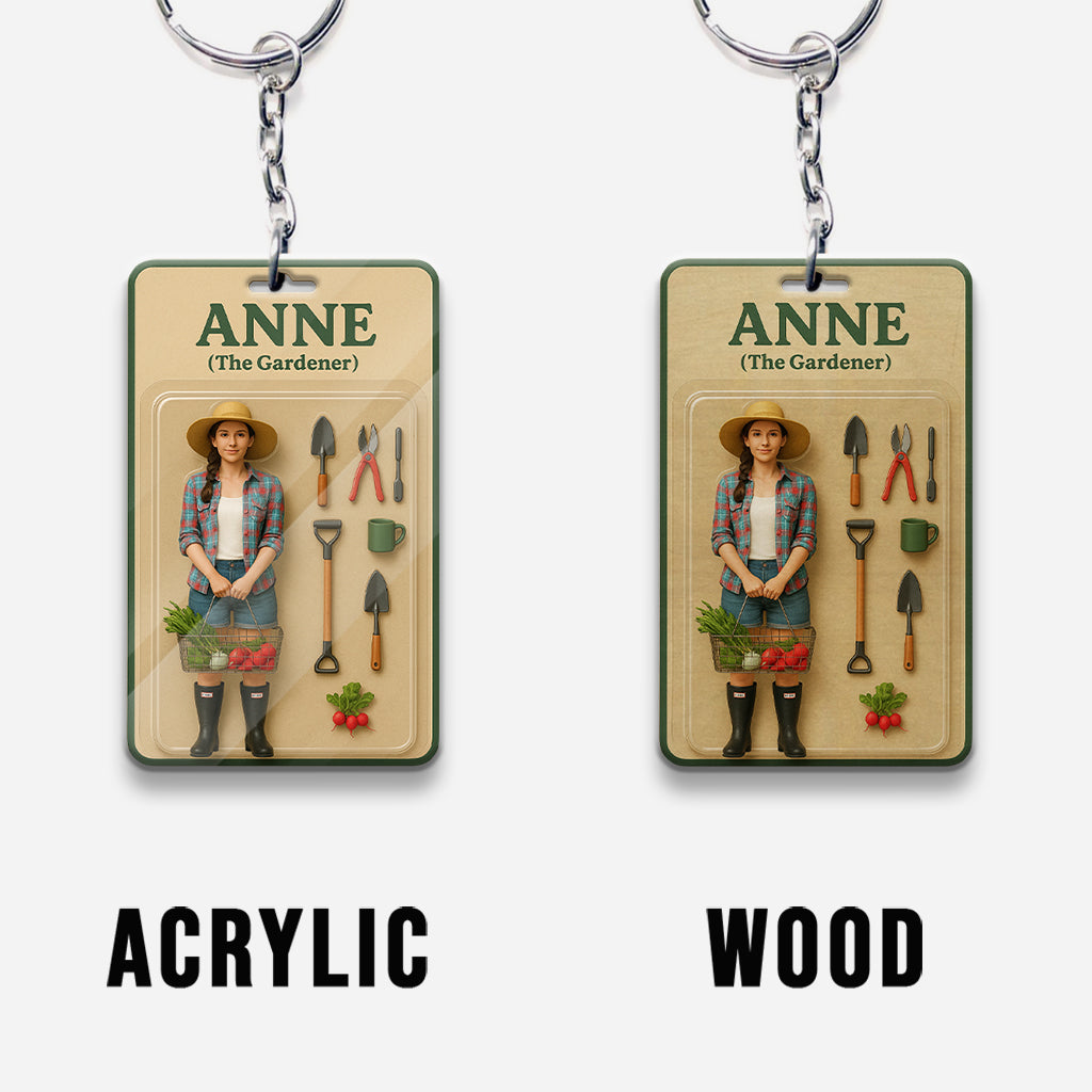 Custom Figure From Photo - Personalized Gardening Keychain