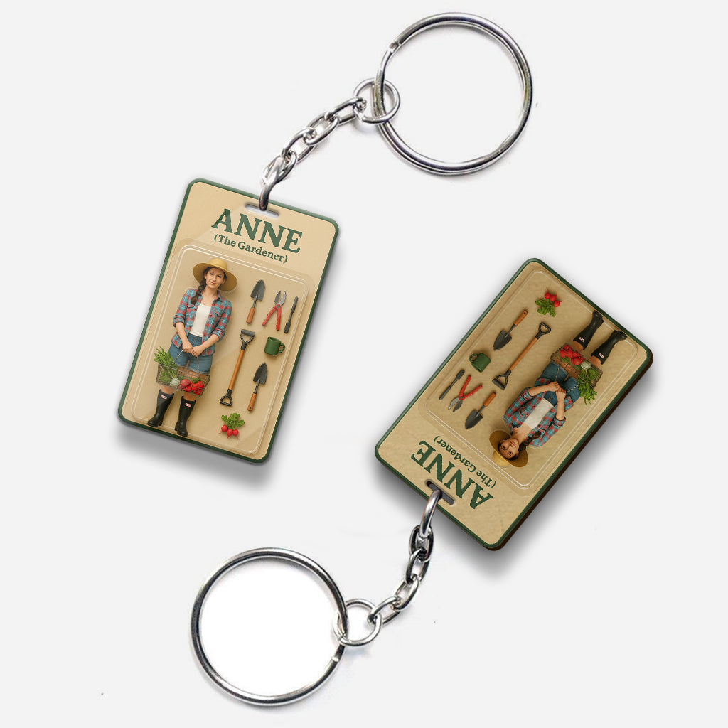 Custom Figure From Photo - Personalized Gardening Keychain