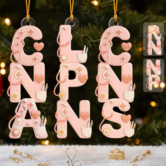 Joyeux Noël - Ornement personnalisé pour infirmière
