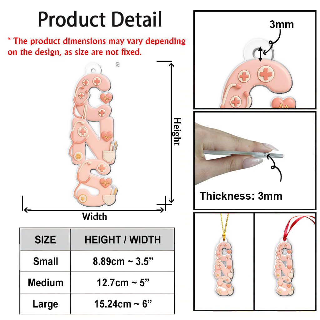 Joyeux Noël - Ornement personnalisé pour infirmière