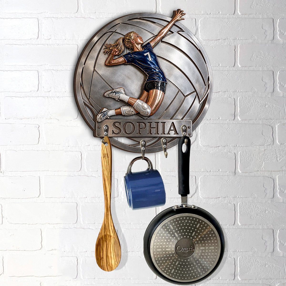 Any Sport, Any Photo - Personalized Football Custom Shaped Hanging Rack