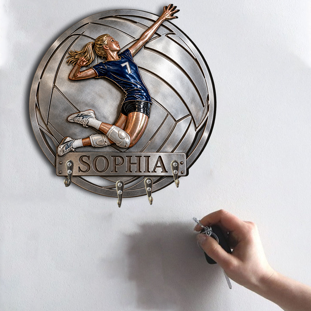 Any Sport, Any Photo - Personalized Football Custom Shaped Hanging Rack