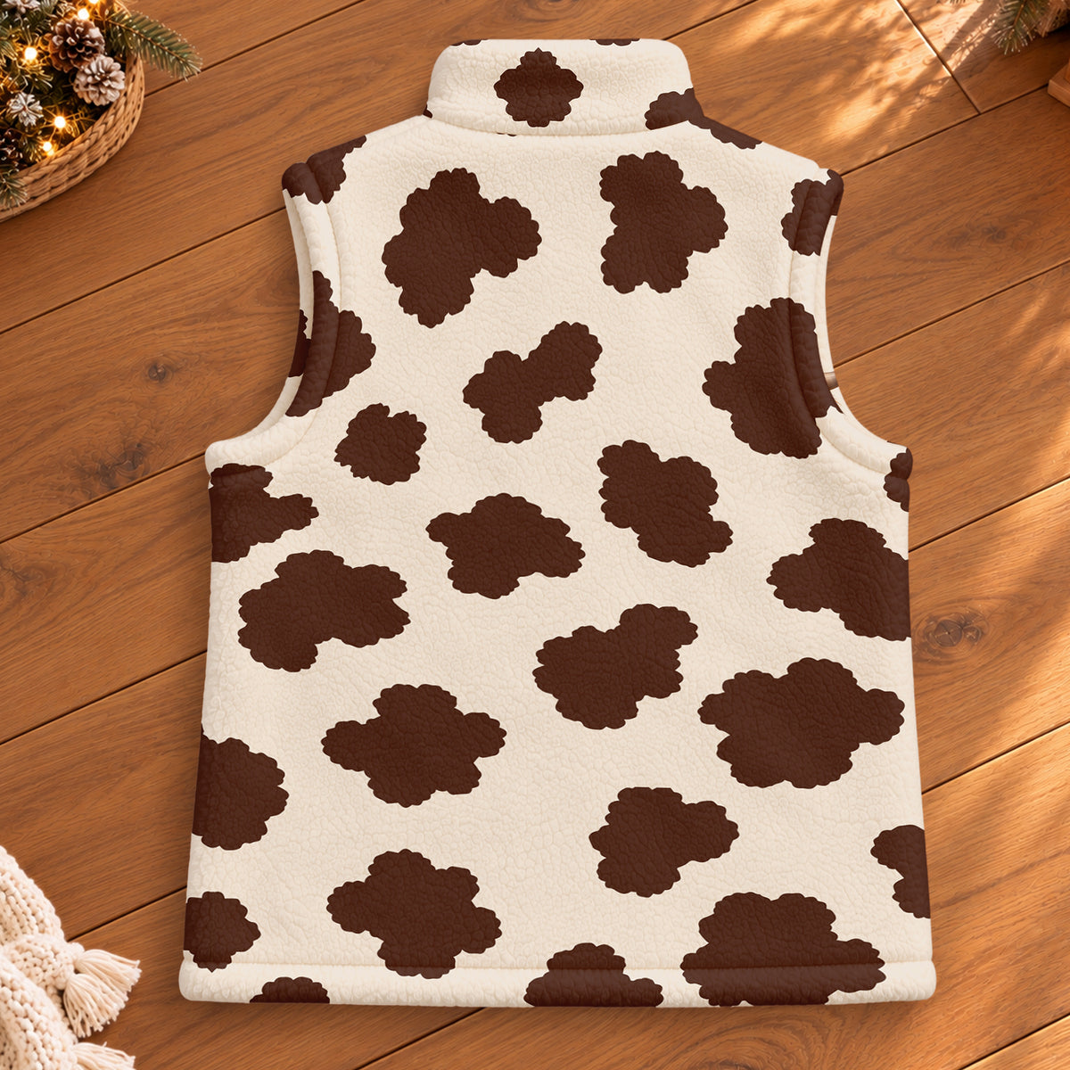 Love Highland Cow - Personalized Highland Cow Flannel Fleece Vest
