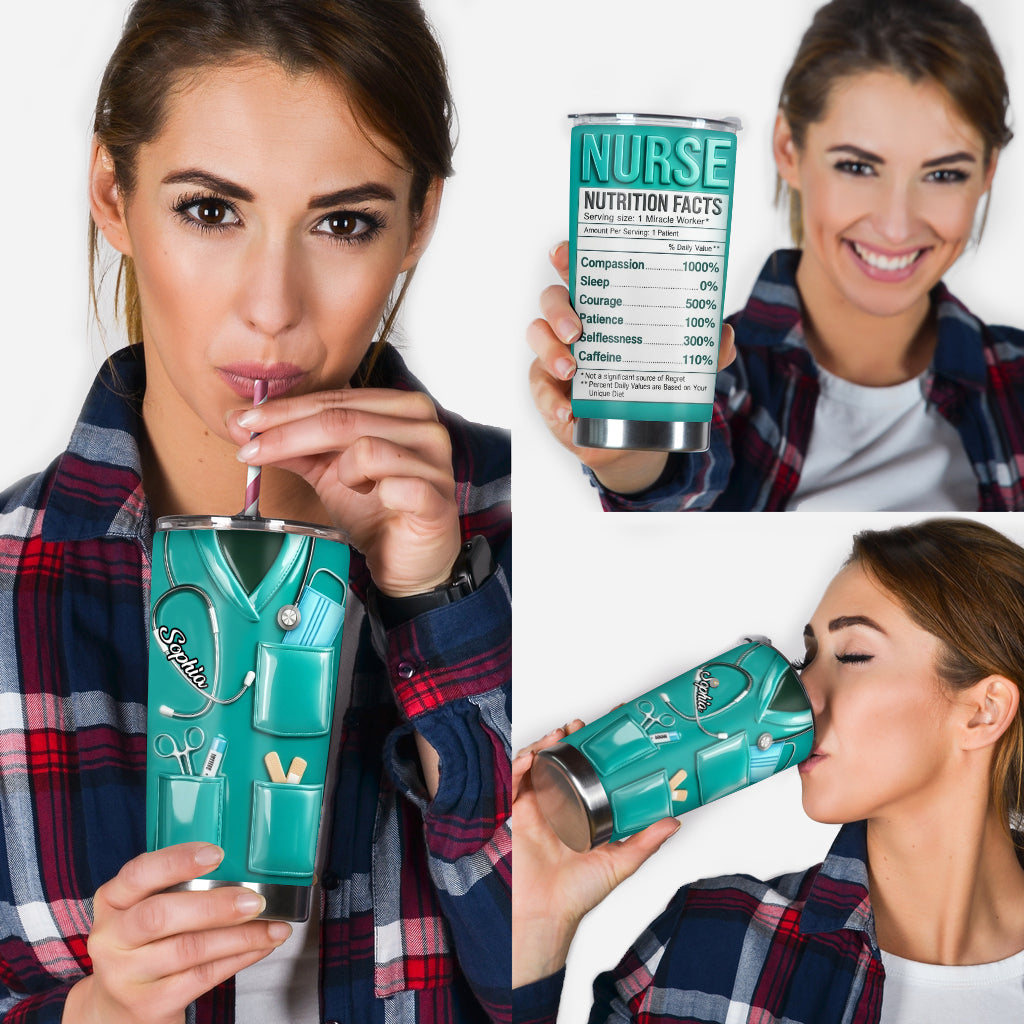 Nurse Nutritional Facts - Personalized Nurse Tumbler