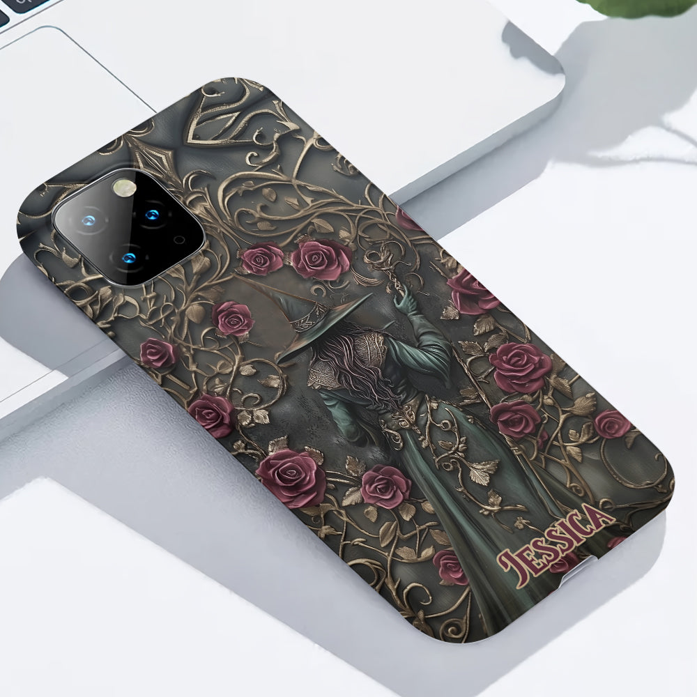 Beautiful Witch And Roses - Personalized Witch Full Print Phone Case
