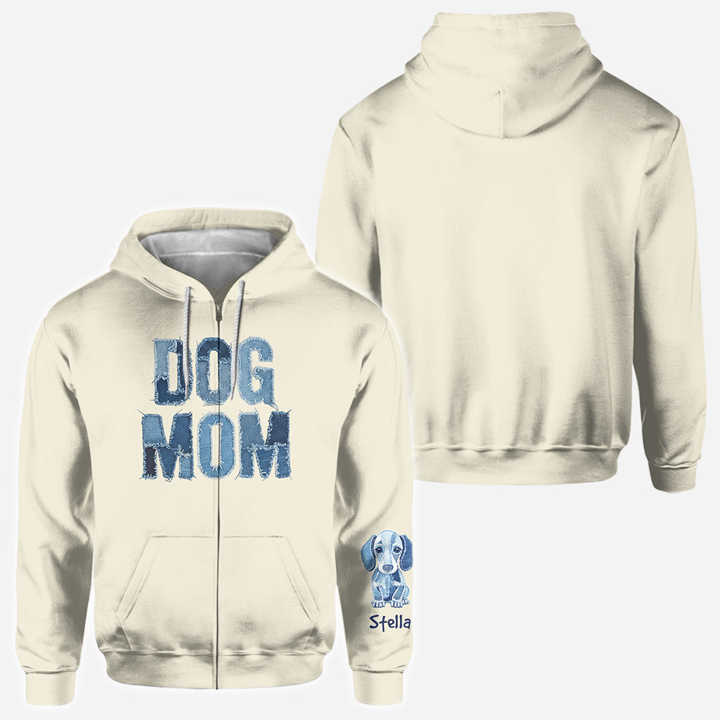Maman de chien - T-shirt personnalisé intégral pour chien