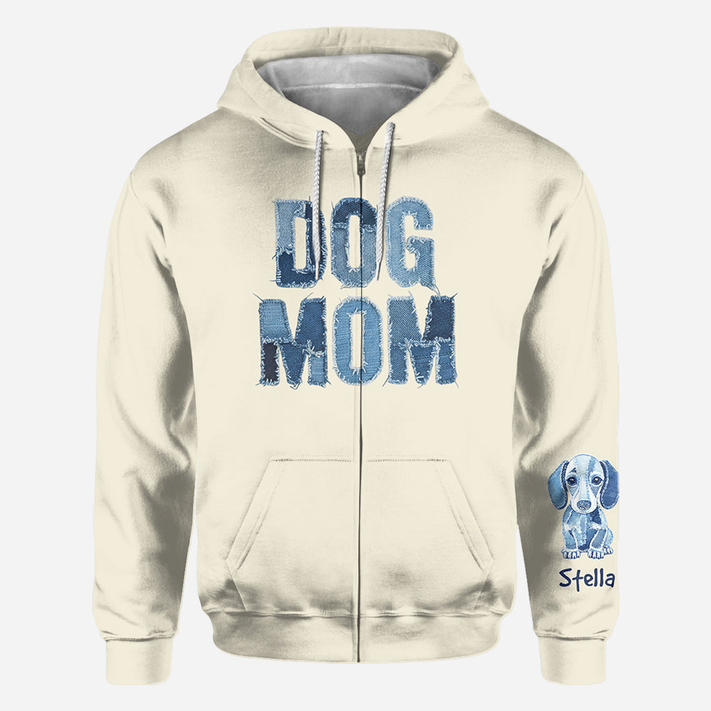 Maman de chien - T-shirt personnalisé intégral pour chien