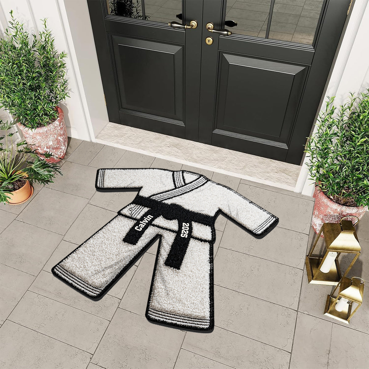 L'année où j'ai obtenu ma ceinture noire - Tapis d'arts martiaux antidérapant personnalisé