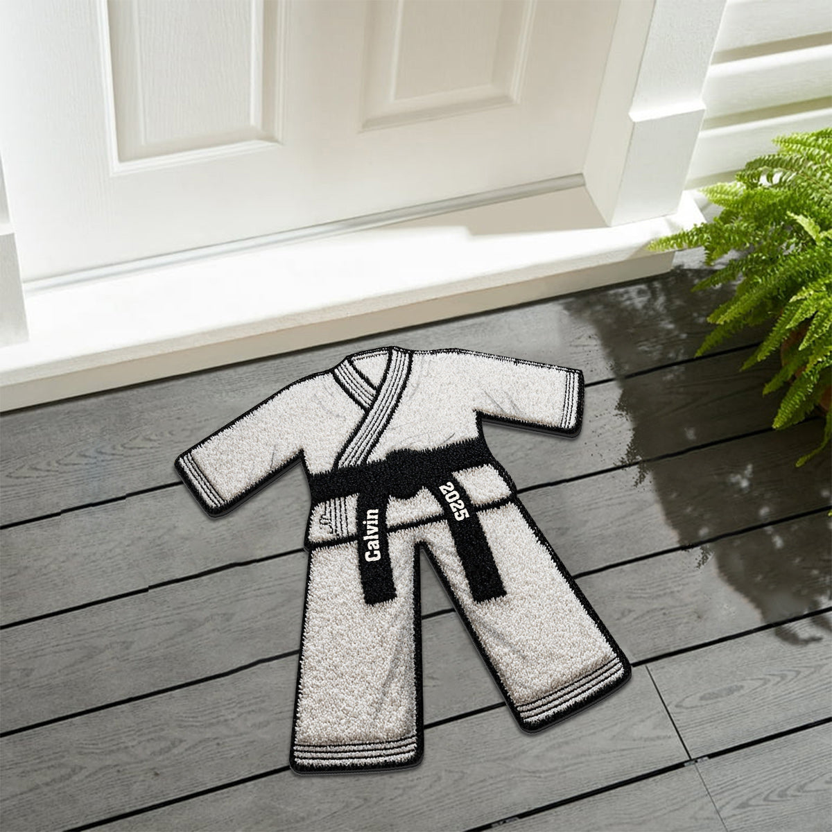L'année où j'ai obtenu ma ceinture noire - Tapis d'arts martiaux antidérapant personnalisé