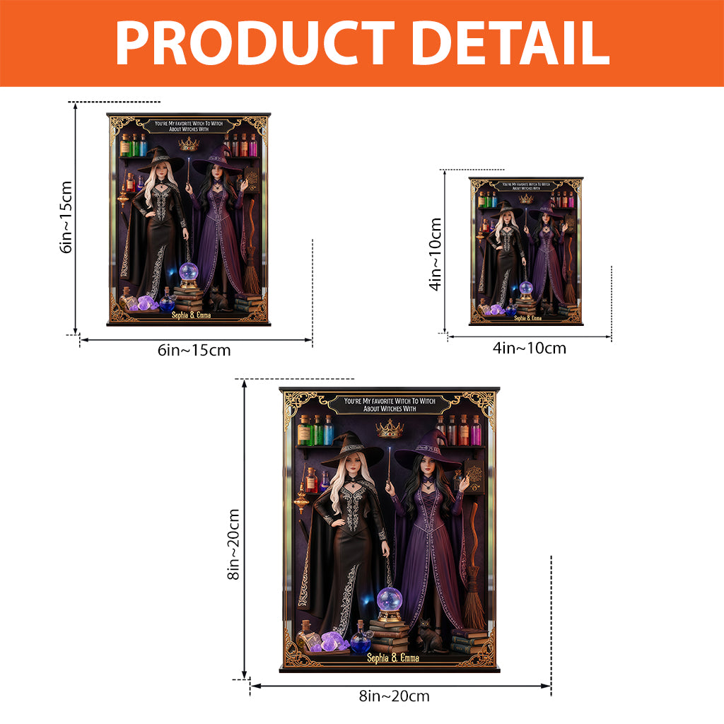 Nous ne sommes pas du sucre et des épices - Plaque acrylique personnalisée de sorcière en forme de pièce