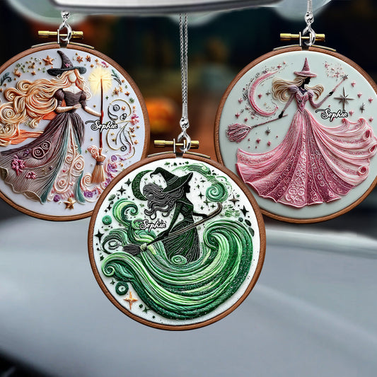 Sorcière magique - Ornement de voiture personnalisé sorcière