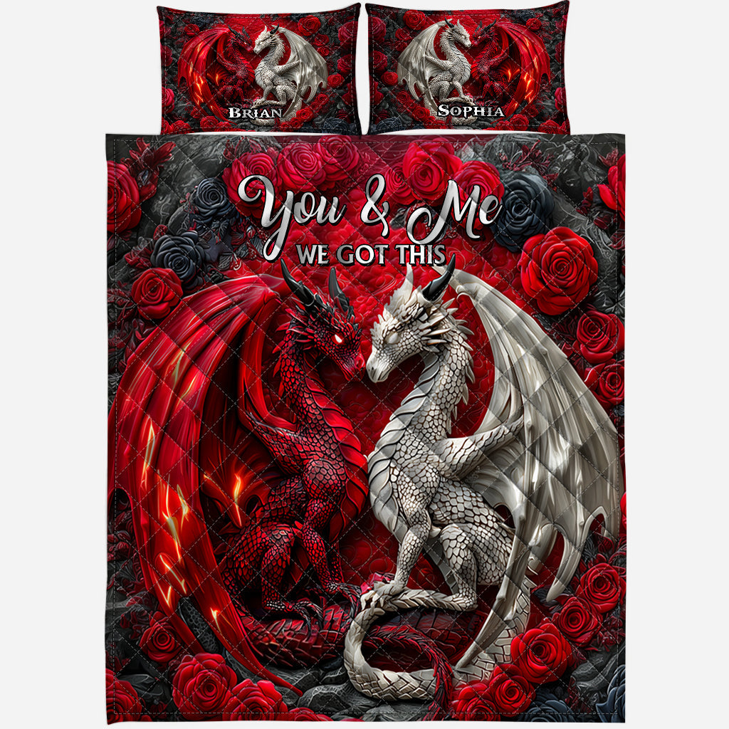 You & Me We Got This - Personalized Couple Quilt Set