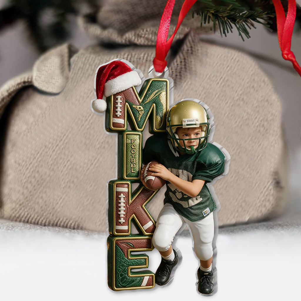 Custom Any Sport, Football, Baseball, Volleyball... - Personalized Football Ornament