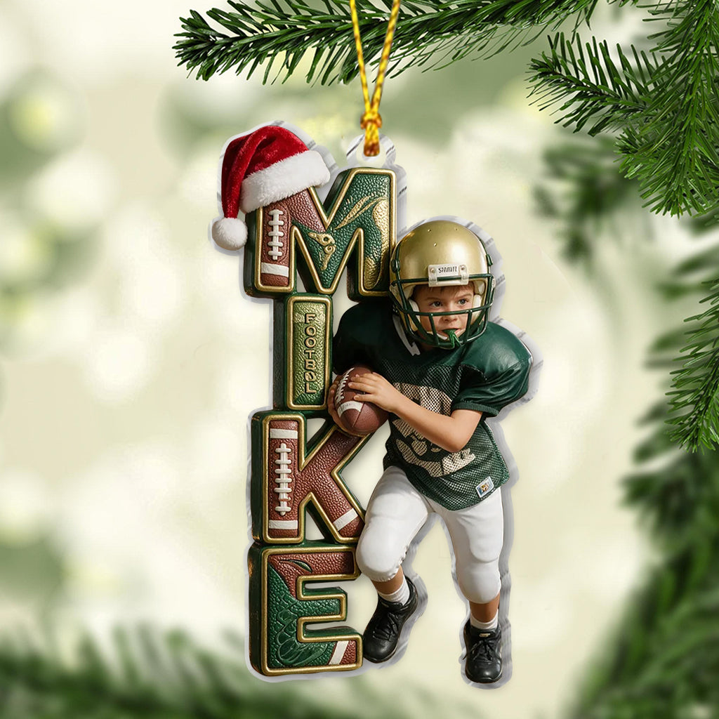 Custom Any Sport, Football, Baseball, Volleyball... - Personalized Football Ornament