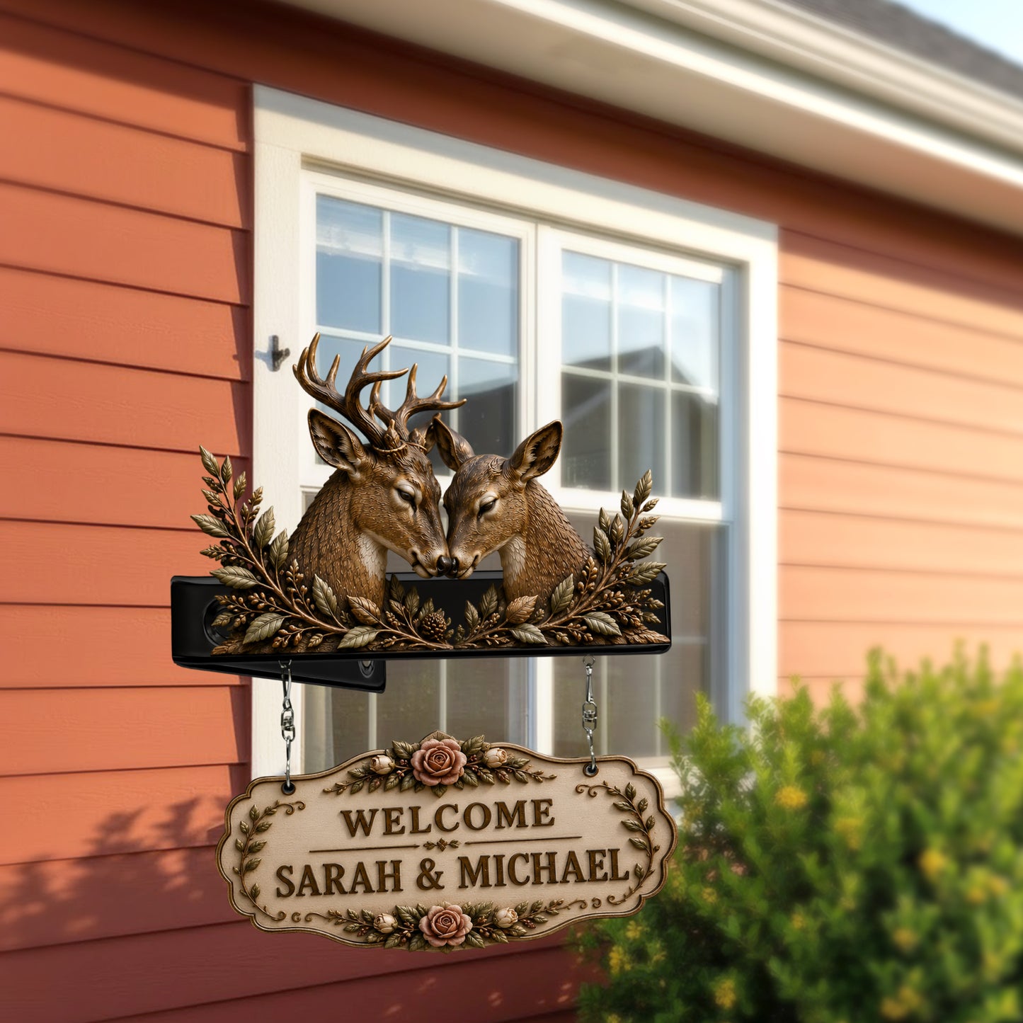 Welcome To Our Home - Personalized Hunting Wooden Wall Mount Sign